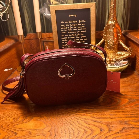 NWT, Kate Spade Burgundy Crossbody Bag - Picture 1 of 4